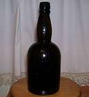 Nice Dark Green Applied Top Whiskey Or Ale Bottle