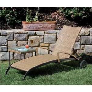 Loggia Wicker Chaise Lounge Chair With Wheels:  Home 