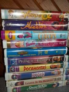 Lot of 36 Children VHS Movies Disney Lion King Bambi Aladdin  