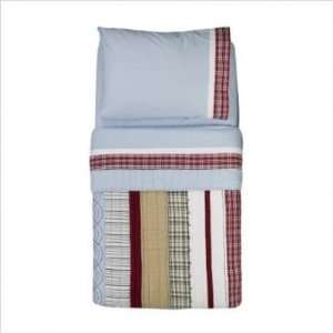 Bundle 54 Boys Stripes and Plaids Toddler Bedding Collection (2 Pieces 