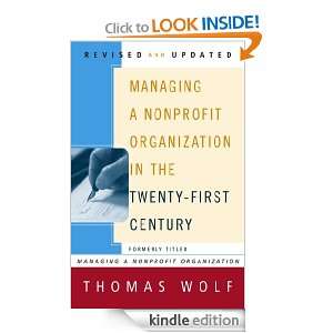 Managing a Nonprofit Organization in the Twenty First Century Thomas 