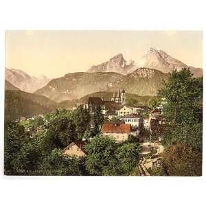  Photochrom Reprint of Berchtesgaden with Waltzmann, Upper 