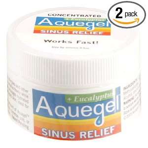  Aquegel Plus Eucalyptus Sinus Relief, .5 Ounce Jars (Pack 
