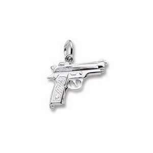 Pistol Charm   Gold Plated
