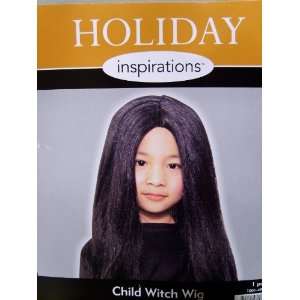   Holiday Inspirations Childs Girls Long Black Witch Wig: Toys & Games