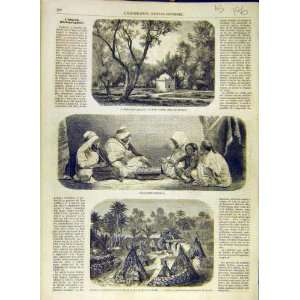  1858 Algeria Blidah Chess Sahara Tomb Tipaza Print: Home 