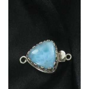   LARIMAR LARGE TRILLION STERLING SILVER CLASP 16.5mm~ 