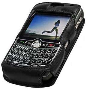   Leather Case Black For Blackberry Curve 8310 (8310) 