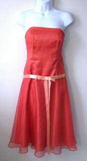 Bari Jay dress 7/8 peach salmon bridesmaid dance # 924  