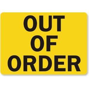  Out Of Order Magnetic Sign, 5 x 3.5