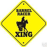 Barrel Racer Xing Sign   Many Rodeo & Horse Crossings  