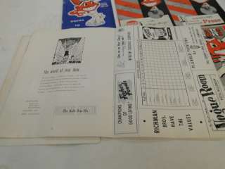   CLEVELAND INDIANS BASEBALL PROGRAM SCORE CARD 1947 1948 1949 1956