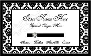 BASIC  STORE DESIGN Black White Damask CLASSIC CHIC  