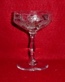 TIFFIN Crystal PRINCESS pattern CHAMPAGNE SHERBET Glass  