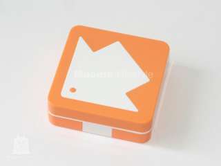 Orange TicTacToe Symbol Rectangular Contact Lens Case  