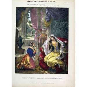    Illustrations Bible 1870 Captive Hebrew Maid Colour