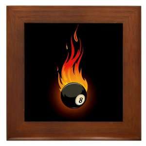  Framed Tile Flaming 8 Ball for Pool: Everything Else