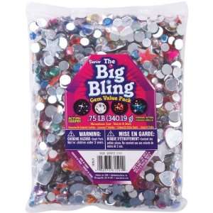  Big Bling Rhinestones .75 Pounds/Pkg Hearts, Stars 
