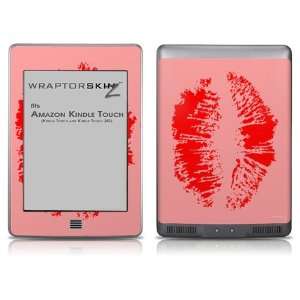    Kindle Touch Skin   Big Kiss Red Lips on Pink 