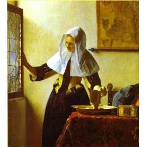 Hand Made Oil Reproduction   Jan Vermeer   24 x 26 inches   Woman with 