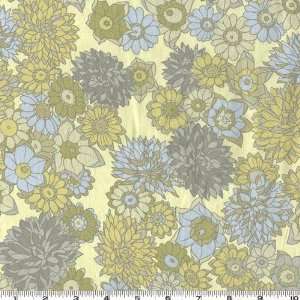  52 Wide Stretch Cotton Poplin Floral Sage Fabric By The 