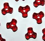 11mm Tri Beads RUBY 375pc beading crafts jewelry Made in USA  