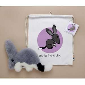  Flat Friends Bilby with Cotton Drawstring Bag: Toys 