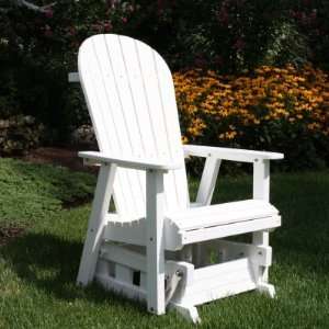  Jamestown Adirondack Glider   White Patio, Lawn & Garden