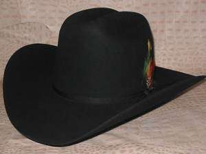 New Stetson Rancher Black 6X Beaver Fur Felt Cowboy Hat  