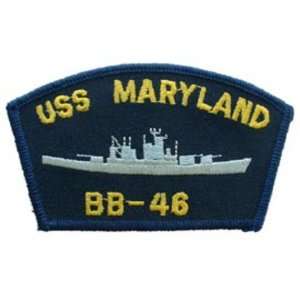  USS Maryland BB 46 Patch Blue & Yellow 2 1/4 x 4 Patio 