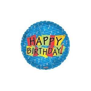  18 Happy Birthday Music Notes   Mylar Balloon Foil 