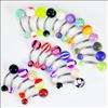   Lots 50PCS Mix Different 14g UV Belly Button Navel Rings  