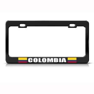  Colombia Colombian Flag Black Country Metal license plate 