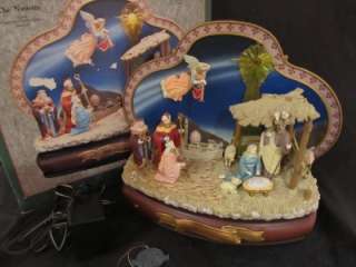 Enesco THE NATIVITY Deluxe Action Lighted Musical Box  
