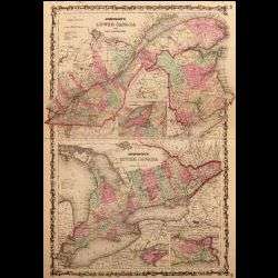 1862 JOHNSONS NEW ILLUSTRATED FAMILY ATLAS {World & USA Maps on CD 