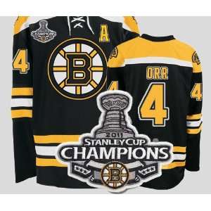  Kids 2011 Stanley CUP Champions Patch #4 Bobby Orr Black 