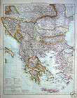 GREECE   CRETE   TURKEY 1922 Original antique map items in PARADISE 