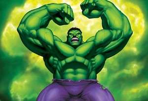Hulk Classic Cartoon Super Hero Poster 13 x 19  