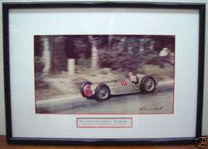 Mercedes at SwissGP Bern, 1938; hand signed Klemantaski  