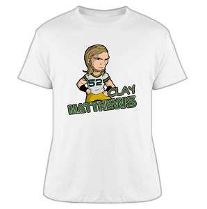 Clay Matthews Retro Cartoon Green Bay Football T Shirt  