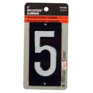   841664 3 Inch Aluminum Reflective Mailbox Number 5: Home Improvement