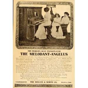   Vintage Ad Melodant Angelus Player Piano Women   Original Print Ad