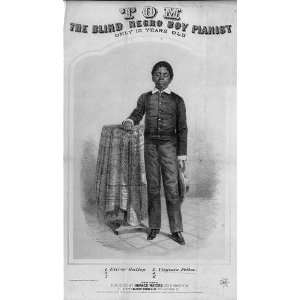  Blind Negro Pianist,P.H.Oliver,Horace Waters,Knapp,1860 