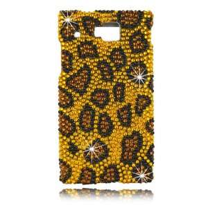  Bling Phone Shell for Huawei U9000 Ideos   Leopard   1 Pack   Case 