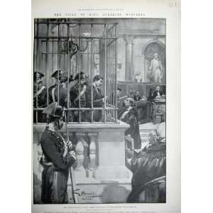   1900 Court Trial King HumbertS Murderer Milan Merlino