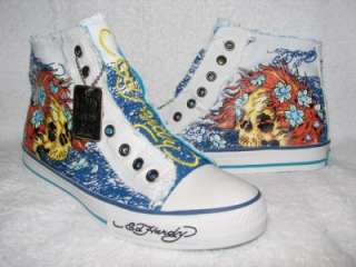 Ed Hardy Womens Highrise Lovely Ghost White Shoes 7  