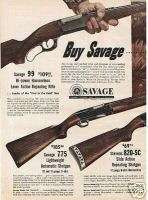 1953 Savage Shotguns 2 page Vintage Ad  