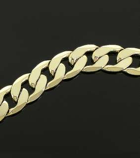   14k Gold Plated 13 mm Thick Cuban Link Classic Curb Hip Hop Bracelet