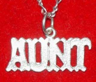 Silver #1 BEST AUNT Pendant Charm I LOVE YOU Jewelry  
