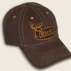 : Buck Commander ~ Brown with Gold Embroidered ~ Hunting Cap Hat Buck 